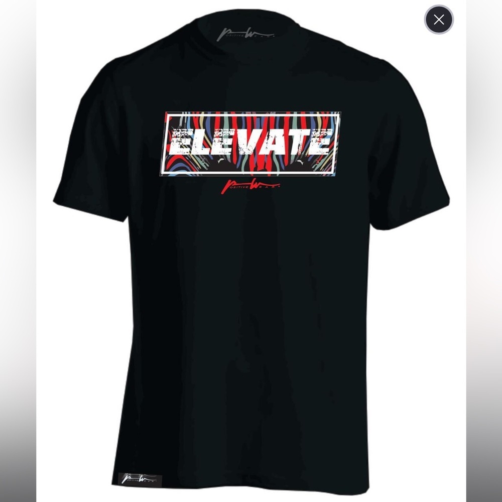 Positive Wear Mens Black T-Shirt Designer